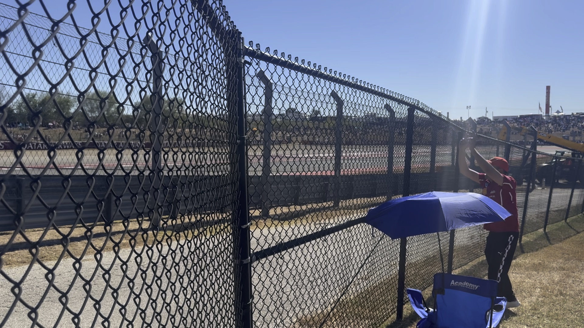 Chain link temporary fence panels on a construction site in Murrieta